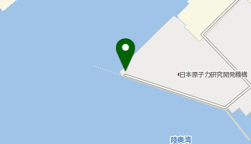 陸奥湾田名部川河口の地図画像