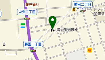 1号遊歩道緑地の地図画像