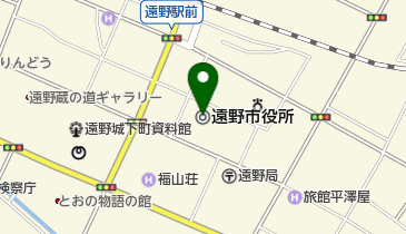 遠野市役所の地図画像