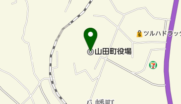 山田町役場の地図画像