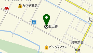 北上警察署の地図画像