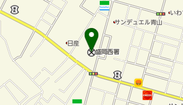 盛岡西警察署の地図画像