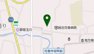 花巻総合支局保健福祉環境部の地図画像