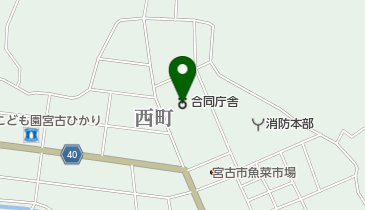 宮古地方振興局保健福祉環境部の地図画像