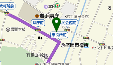 岩手県県央保健所の地図画像