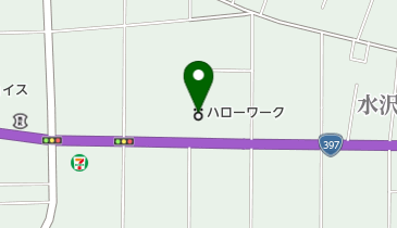 ハローワーク水沢の地図画像