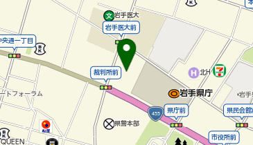 盛岡簡易裁判所の地図画像