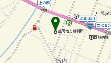 盛岡家庭裁判所一関支部の地図画像