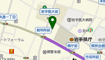 盛岡家庭裁判所の地図画像