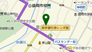 盛岡信用金庫本店の地図画像