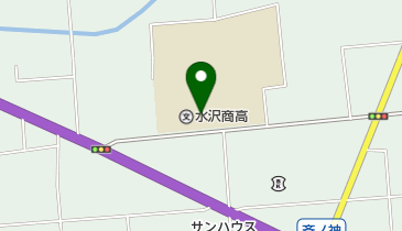 岩手県立水沢商業高校の地図画像