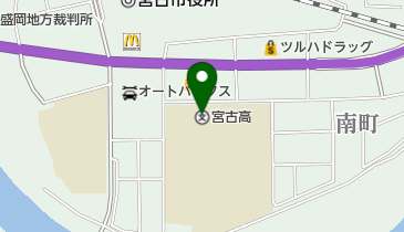 岩手県立宮古高校の地図画像