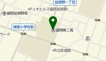 岩手県立盛岡第二高校の地図画像