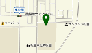 盛岡市立北松園中学校の地図画像