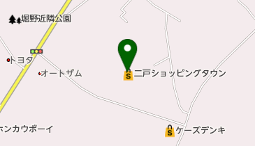 ユニバース二戸堀野店の地図画像