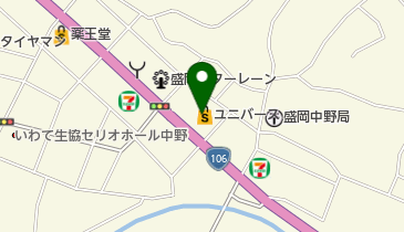 ユニバース中野店の地図画像