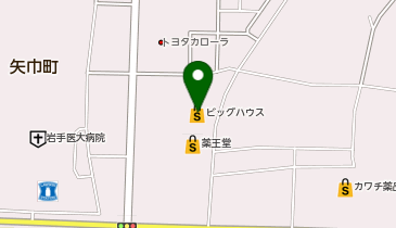 スーパーアークス矢巾店の地図画像