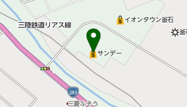サンデー釜石港町店の地図画像