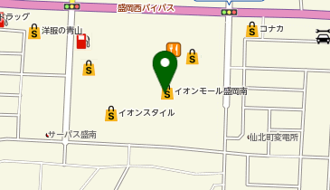 タカキューイオンモール盛岡南店の地図画像