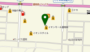 ハニーズ盛岡南店の地図画像