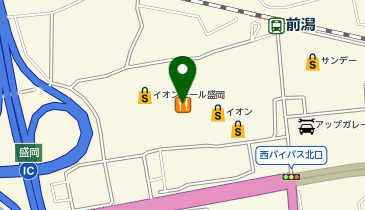 H&Mイオンモール盛岡の地図画像