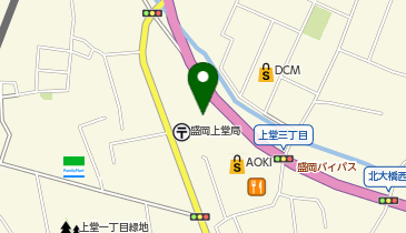 上州屋盛岡上堂店の地図画像