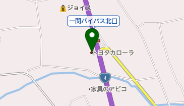 トヨタカローラ南岩手平泉店の地図画像