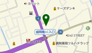 日産チェリー岩手盛岡南店の地図画像