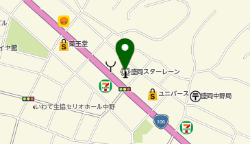 盛岡スターレーンの地図画像