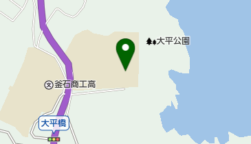 釜石市営プールの地図画像