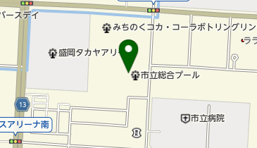 盛岡市立総合プールの地図画像