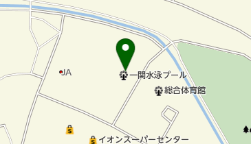 一関水泳プールの地図画像