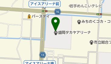 盛岡タカヤアリーナの地図画像