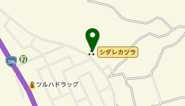 関口家のシダレカツラの地図画像