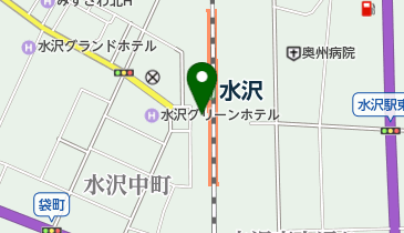 水沢駅の南部風鈴の地図画像