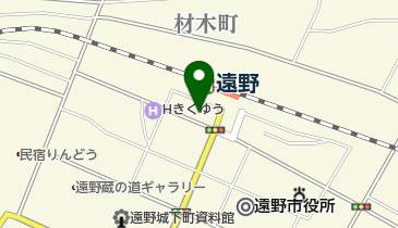 遠野市観光交流センターの地図画像