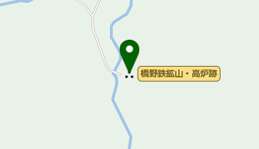 橋野鉄鉱山・高炉跡の地図画像
