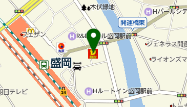 アニメイト盛岡の地図画像