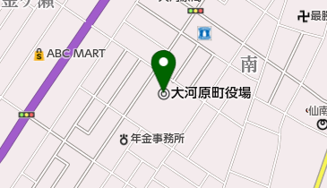 大河原町役場の地図画像