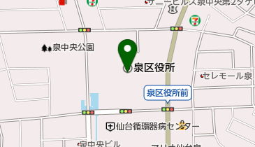 仙台市泉区保健福祉センターの地図画像