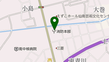 仙南地域広域行政事務組合消防本部の地図画像