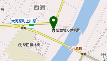 大河原簡易裁判所の地図画像