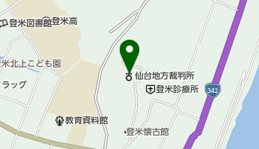 登米簡易裁判所の地図画像