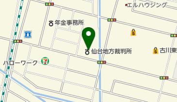 仙台家庭裁判所古川支部の地図画像