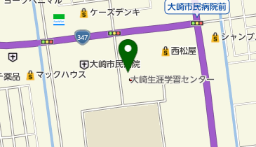 大崎生涯学習センターの地図画像