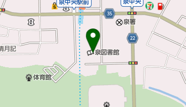 仙台市泉図書館の地図画像