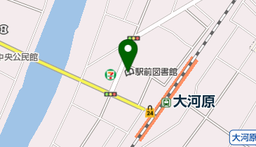 大河原町駅前図書館の地図画像