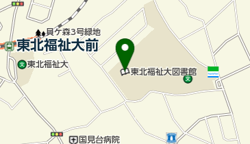 東北福祉大学図書館の地図画像