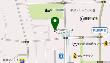 仙台銀行ホールイズミティ21の地図画像