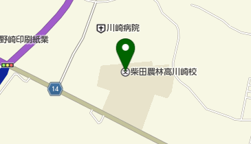 宮城県大河原産業高校川崎校の地図画像